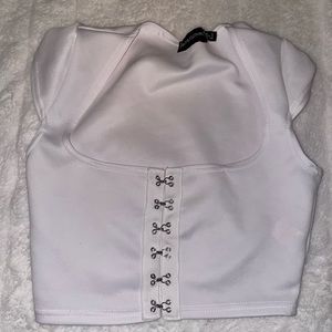 White crop top